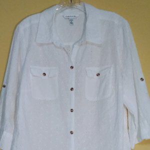 Croff and Barrow White Eyelet Blouse 18